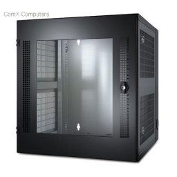 Apc NetShelter WX 13U w/Threaded Hole Vertical Mounting Rail Glass Front Door Black