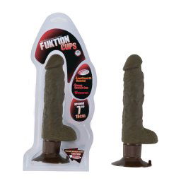 Fuktion Cups Black 7 inch Multi-Speed Vibrator with Suction Cup