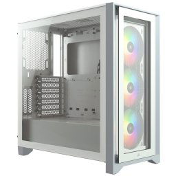 Corsair Carbide series 4000X RGB all White ATX Chassis with front+side dual Tempered glass side panel