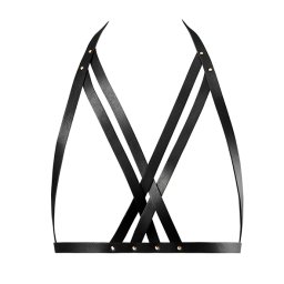 Bijoux Indiscrets - Maze Halter Bra Harness Black