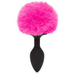 Happy Rabbit - Butt Plug Black & Pink Small
