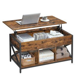 Bragg Vienna Rustic Lift Top Coffee Table, Brown