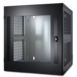 APC NetShelter 13U Wallmount Rack Cabinet with Glass Door & Threaded Hole Vertical Mounting Rail