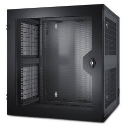 APC NetShelter 13U Wallmount Rack Cabinet with Vented Door & Threaded Hole Vertical Mounting Rail