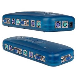 KVM 4 Port Switch Auto INC.2 Cables PS2