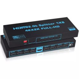 1x8 HDMI v2.0b Splitter with HDR 4k Ultra HD 60hz, FullHD 165Hz & EDID Support