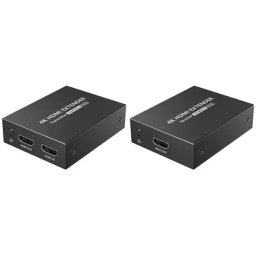 50 Meter 4K 60Hz HDR POC HDMI Extender over CAT6 Cable Zero Latency with HDMI Passthrough & Infrared