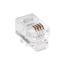 RJ9 Connector Coiled Handsets Wire Connector / Smart Home Monitoring Devices Jack