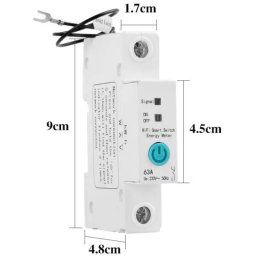 Up to 63A (variable Trip Limit) WIFI Smart Breaker with optional Energy Monitoring Tuya or Ewelink