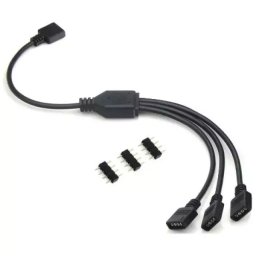 PC Case Fans 4pin LED ARGB Cable Splitter 1 to 3 LED Fans to one LED controller output