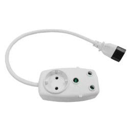 2-Way Male IEC C13 Kettle Cord to Multiplug for UPS 3-pin + 2-pin Schuko Multiplug