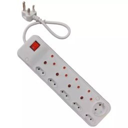 10 Way 220v, 16A Multi Plug Adapter with Surge Protection (4 x 3p, 5 x 2p, 1 x Schuko 2p)