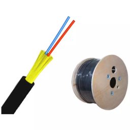 1km Roll Single Mode Outdoor Fiber Drop cable 100Gbps OS2 2 Core w/Kevlar Strength Members
