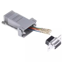 Male (or Female) 9 pin RS232 over CAT6 Serial DB9 to RJ45 Adapter
