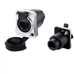 Female Gigabit WaterProof RJ45 Socket Connector for Outdoor Installations of CAT6 Network Cables