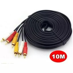 10 Meter 3 RCA to 3 RCA Cable RCA 3x Male to Male Stereo Audio Cable