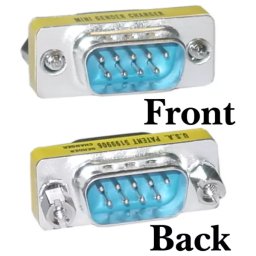 Serial Port DB9 RS232 Male to Male Adapter / Gender Changer