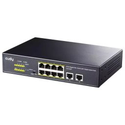 10 Port Power over Network Gigabit POE Network Switch for IP Cameras / POE Access Points (8 x POE gig + 2 x 1 gig uplink) Cudy GS1010P