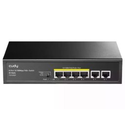 65 Watt 6 Port 10/100Mbps POE Network Switch 4 Port PoE Ports + 2x 10/100Mbps Uplinks Cudy
