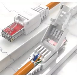 RJ45 CAT7 Connector Modular Tool Free Unshielded Connector 22-26AWG 10Gbps
