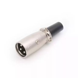 3 Pin XLR Male Connector Solder-on Connector Metal with Black Sleeve
