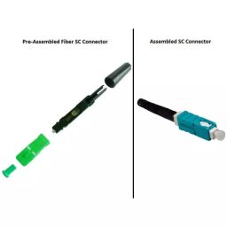 Fiber Optic SC Connector - Field Installation for 125 Micron Fiber Optic FFTH (Fiber-to-the-home)