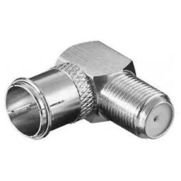 90 Degree F Type Male to Female Push-in Adapter