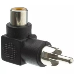 90 Degree Angle - Male RCA / AV to Female RCA / AV Adapter