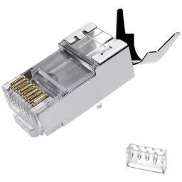 CAT7 RJ45 Shielded Connector + Insert 23-24 AWG 0.51mm/0.57mm 10Gbps