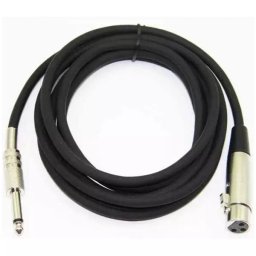5 Meter 3 pin Female XLR to 6.35mm Mono Jack Audio Cable