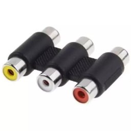 3 RCA Coupler / Joiner - 3 x RCA Female to 3 x RCA Female Socket Adapter