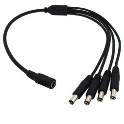 1x4 DC CCTV Power Supply Splitter Cable 1 x Female to 4 x Male DC Connectors