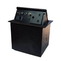 Gas Popup Panel / Popup Desk with 3pin Electrical Plug and HDMI, Displayport, Audio, RJ45 Networking & USB C