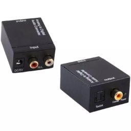 Analogue Stereo RCA Audio to Digital Audio Converter - Coaxial or Optical Digital Toslink