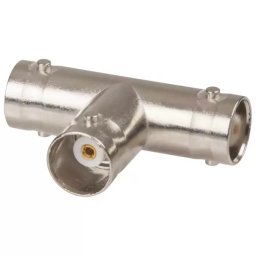 BNC female T Piece splitter - Nickel plated adapter