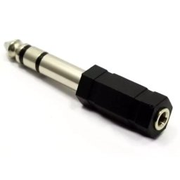 3.5mm Jack Female to 6.35mm Jack Male Stereo - Nickel plated