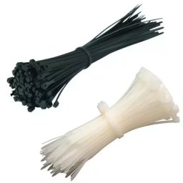 100 Pack Cable Ties Various Lengths Black or White