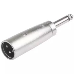Male XLR to Male 6.35mm Mono Jack Adapter