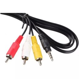 1.2 Meter Male 3.5mm to 3 RCA AV Cable TRRS Jack 4 Pole Jack