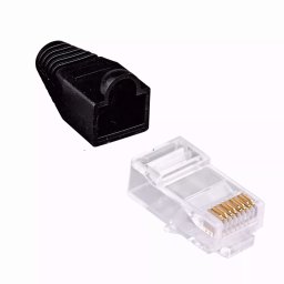 CAT5e / CAT6 Unshielded RJ45 Network Cable Connector + Boot for 23-26AWG Cable