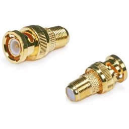 Female F Type Connector to BNC Male Adapter