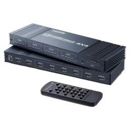 4x4 Ultra HD 4k HDR HDMI Matrix Switch / Splitter HDMI v2.0b with IR Remote