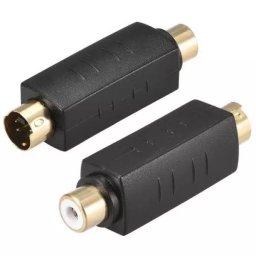 Female RCA to SVideo Male Adapter (Bi-Directional, 4-pin type Svideo, VHS)