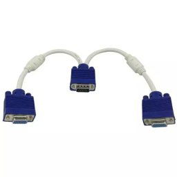 VGA Video Splitter - Male VGA(HD15) to VGA(HD15) Female X 2 (1 PC to 2 Monitors)