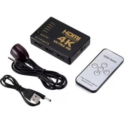 4k UltraHD 5x1 (5 input ports) HDMI Switch with built-in Equalizer and IR Remote Control