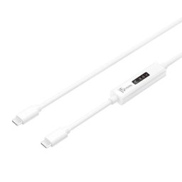 J5create JUCP14 USB-C Dynamic Power Meter Charging Cable White