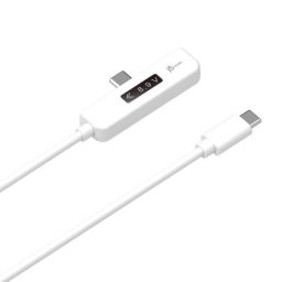 J5create JUCP15 USB-C Dynamic Power Meter Charging Cable White