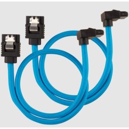 Corsair Premium Sleeved SATA 6Gbps 30cm 90? Connector Cable Blue