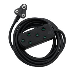 SWITCHED Heavy DUTY SBS EXTENSION LEADS 2 x 16A Socket 20m - Black