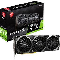 MSI nVidia RTX 3060 Ti Ventus 3X OC LHR 8GB PCI-e 4.0 x16 OC Graphics card, HDMI, DP